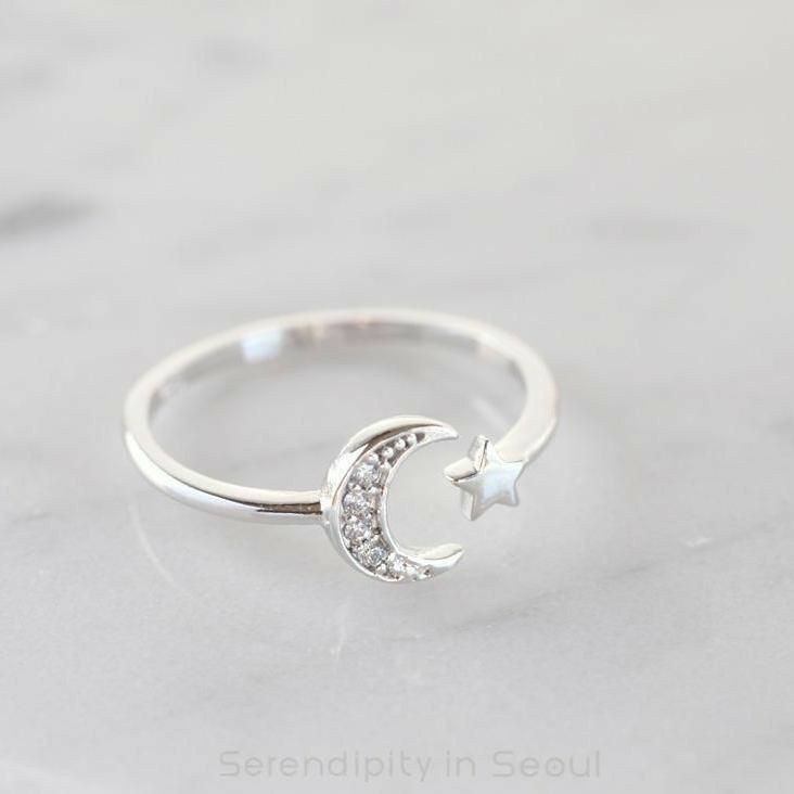 ARGENSIM - MONSTLLY🌙⭐ (Moon & Star silver ring)