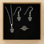 ARGENSIM- PINCLOS 🌲 Set (Pinecone Sterling Silver Jewelry Set)