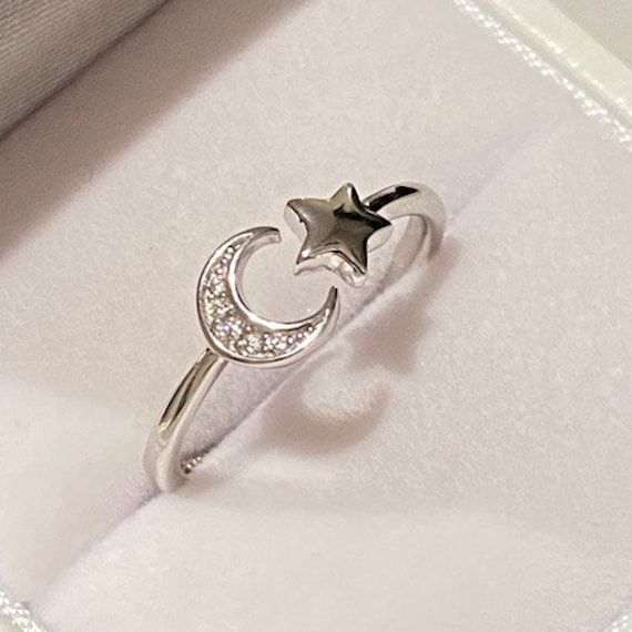 ARGENSIM - MONSTLLY🌙⭐ (Moon & Star silver ring)
