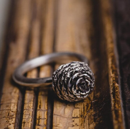 ARGENSIM -PINCONLLY🌲✨ (Pinecone Silver Ring )