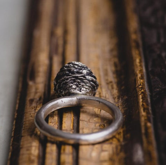 ARGENSIM -PINCONLLY🌲✨ (Pinecone Silver Ring )