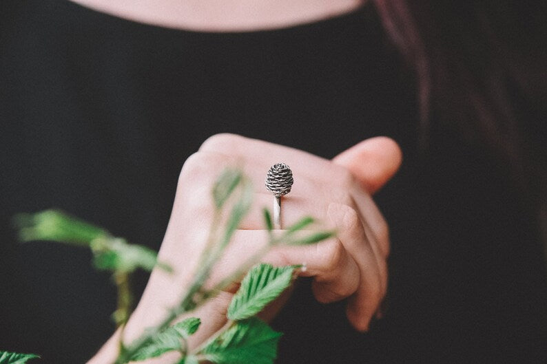ARGENSIM- PINCLOS 🌲 Set (Pinecone Sterling Silver Jewelry Set)