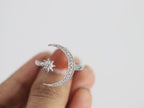 ARGENSIM - MONSTLLY🌙⭐ (Moon & Star silver ring)